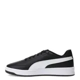 Championes urbanos Puma modelo Court Classic Clean, color negro con detalles en blanco. Presentan el logo de la marca en el lateral y en la lengüeta, con suela de goma blanca y diseño de inspiración tenística.