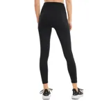 Calza de entrenamiento Puma Favourite Forever de tiro alto, color negro, con logo estampado en la pierna izquierda y bolsillo lateral.