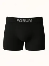 Boxer de microfibra Forum negro, con cintura elástica con el nombre de la marca en tono gris y ajuste cómodo.
