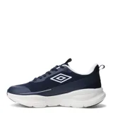 Championes Umbro Dynamen para hombre, en color azul marino con suela gruesa blanca y detalles contrastantes.
