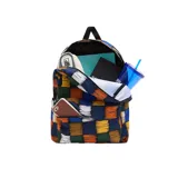 Mochila Vans Old Skool H2O con estampado a cuadros en tonos azul, naranja, amarillo, verde y blanco.