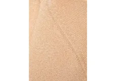 Jersey de punto fino color beige claro, con escote en V y mangas largas.