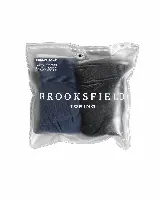 Pack de bóxers lisos color negro, con cintura elástica con la marca Brookshield impresa y diseño anatómico con costuras reforzadas.