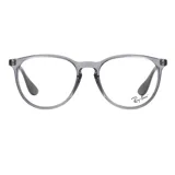 Armazón para lentes Ray Ban modelo 7046/51, color gris transparente, con forma redonda.