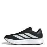 Championes de running Adidas modelo Duramo SL 2, color negro con las icónicas tres tiras laterales en blanco y entresuela blanca con tecnología Lightmotion. Presentan un diseño de malla transpirable y suela Adiwear para mayor durabilidad.