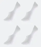Medias invisibles de algodón color blanco, de corte bajo, con tacto suave y diseño básico liso.