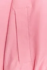 Chaqueta bomber ZW Collection de corte cruzado con escote en pico, manga larga abullonada con puños elásticos y bolsillos delanteros.