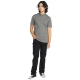 Pantalón jean Volcom modelo Solver Denim, de corte recto y color negro, confeccionado con tejido elástico.