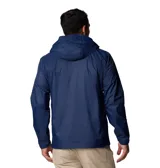 Campera impermeable Columbia modelo Watertight II, color azul marino. Cuenta con capucha ajustable, cierre frontal con solapa, bolsillos laterales con cierre, puños ajustables y forro de malla transpirable. Incorpora tecnología Omni-Tech para mayor protección contra la lluvia.