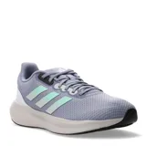 Championes de running Adidas modelo Run Falcon 3, con capellada de malla transpirable en color violeta y detalles en verde agua. Incorporan entresuela con tecnología Cloudfoam para mayor amortiguación y suela de goma resistente.
