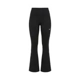 Calza deportiva Nike de tiro alto, con diseño acampanado en la parte inferior y logo de la marca bordado en el lateral.