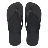Ojotas clásicas Havaianas modelo Top, fabricadas en goma de alta calidad con diseño de suela antideslizante y tiras con textura grabada.