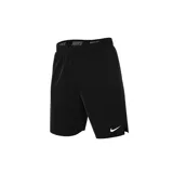 Short deportivo negro Nike Totality Dri-FIT, diseñado para entrenamiento. Cuenta con cintura elástica con logo de la marca y logo de Nike estampado en la pierna izquierda.