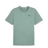 Remera deportiva Puma color verde con logo estampado en el pecho.