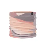 Cuello polar Buff con diseño estampado en tonos rosados, grises y beige. Confeccionado en tejido polar suave y cálido, ideal para protección contra el frío.