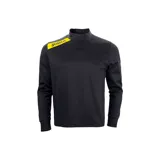 Buzo deportivo Joma Victory negro de manga larga con cuello alto y logo amarillo en el hombro.