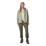 Campera impermeable Columbia modelo Arcadia II Jacket, color verde, con capucha ajustable, bolsillos con cierre y tecnología Omni-Tech.