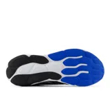 Championes grises de running, con detalles en azul y blanco.