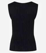Blusa de viscosa con efecto metalizado, tirantes anchos, escote cuadrado y diseño acanalado al cuerpo, de la marca Cortelle.
