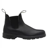 Botas Chelsea Blundstone negras de cuero resistente al agua, con laterales elásticos negros, suela de TPU duradera, entresuela acolchada, sistema SPS Max Comfort y plantilla extraíble.