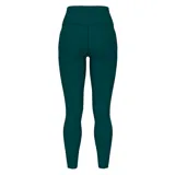 Calza deportiva de tiro alto color verde oscuro, con logo de la marca New Balance estampado en la pierna izquierda.