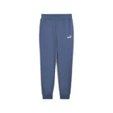 Pantalón de jogging Puma, color azul, con cintura elástica, puños acanalados en los tobillos y logo de la marca estampado en blanco en la pierna izquierda.