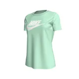 Remera Nike de mujer color verde agua, de corte clásico y mangas cortas, con logo Nike Futura estampado en blanco en el pecho.