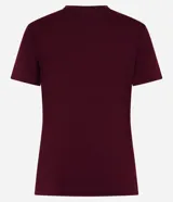 Blusa básica de viscosa y elastano de la marca Cortelle, color mostaza, con escote redondo y mangas cortas.