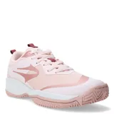 Championes deportivos Topper modelo Angel, color rosado con detalles en tonos más oscuros. Presentan un diseño ergonómico con capellada de malla y refuerzos sintéticos, cierre con cordones y suela de goma con patrón de tracción.