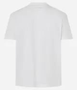 Remera de algodón con cuello redondo y manga corta. Presenta un diseño estampado en el frente con un dibujo de un perro y la inscripción Coffee Time.