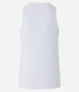 Musculosa masculina de cuello redondo, confeccionada en tejido acanalado de algodón con mezcla de poliéster y elastano. Diseño básico sin estampa, ideal para uso diario.