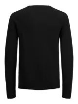 Sweater de manga larga con cuello redondo, confeccionado en tejido de punto con textura estructurada.