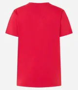 Remera básica de cuello redondo y manga corta, confeccionada en algodón peruano de alta calidad. Presenta un diseño liso y versátil, ideal para uso diario.