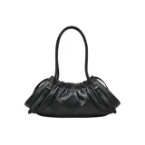 Cartera satchel Marc Jacobs The Cristina, de líneas limpias y cuero de cordero suave color negro, con detalles de herrajes metálicos y correa de hombro.