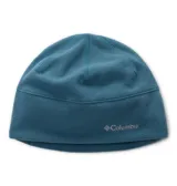 Gorro tipo beanie de polar color azul, con tecnología termorreflectante Omni-Heat y logo de la marca bordado en el frente.