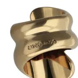 Anillo de aleación de metales con baño de oro de 18k, de diseño voluminoso y orgánico en forma de espiral.