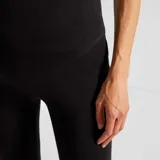 Legging negro de maternidad con cintura alta elástica.