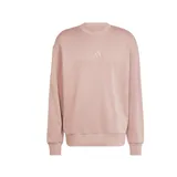 Buzo Adidas All Szn de color rosa, confeccionado en felpa francesa suave, con cuello redondo y corte holgado. Presenta el logo de Adidas en el pecho.