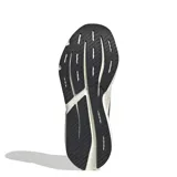 Championes Adidas Light Blaze, capellada de malla blanca con refuerzos de gamuza color crema y detalles en cuero sintético negro. Las tres tiras características de la marca son de cuero sintético negro.