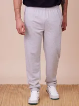 Pantalón deportivo jogger recto gris melange.