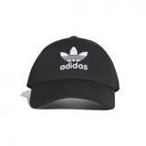 Gorro Adidas negro con logo bordado en blanco.