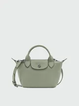 Bolso tipo tote Longchamp Le Pliage Xtra, color amarillo, con doble asa superior y cierre de solapa con botón a presión.