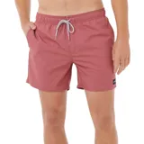 Short de baño Rip Curl Daily color rojo con cintura elástica y cordón ajustable.