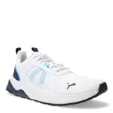 Championes Puma Anzarun 2.0 de diseño deportivo, confeccionados en malla textil transpirable con refuerzos sintéticos. Presentan una entresuela gruesa de IMEVA para mayor amortiguación y suela de goma con relieve. Incluyen el logo de la marca en el lateral.