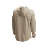 Buzo Under Armour de hombre, color negro, con capucha y cordones blancos. Logo de la marca en el pecho.