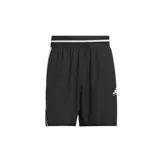 Short deportivo Adidas modelo Crazy Lite, color negro con cintura elástica ancha a rayas blancas y negras, y el logo de la marca en blanco en la pierna.