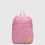 Mochila de viaje color rosa, diseñada para llevar laptop de hasta 16 pulgadas. Fabricada en material resistente y repelente al agua con cierres impermeables. Incluye compartimento principal amplio, bolsillo superior de acceso rápido, bolsillo lateral para botella, correas de pecho y correa trasera para enganchar al trolley de una maleta.