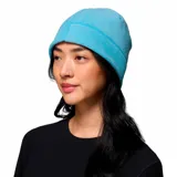 Gorro de polar celeste Columbia Fast Trek II, de doble capa, con costuras visibles y logo bordado al tono.