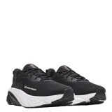 Championes de running Under Armour UA Rogue 6 para hombre, de color negro con suela gruesa blanca y detalles de la marca en contraste.