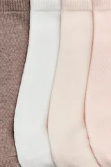 Pack de siete soquetes de corte tobillero en colores neutros y pasteles, confeccionados en tejido de punto suave de mezcla de algodón.